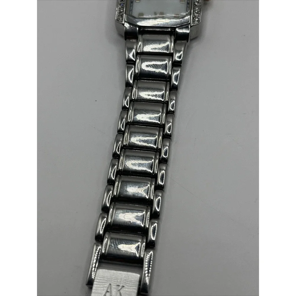 Anne Klein Women's MOP Dial Quartz Watch Swarovski Crystals 10/9609- New Battery